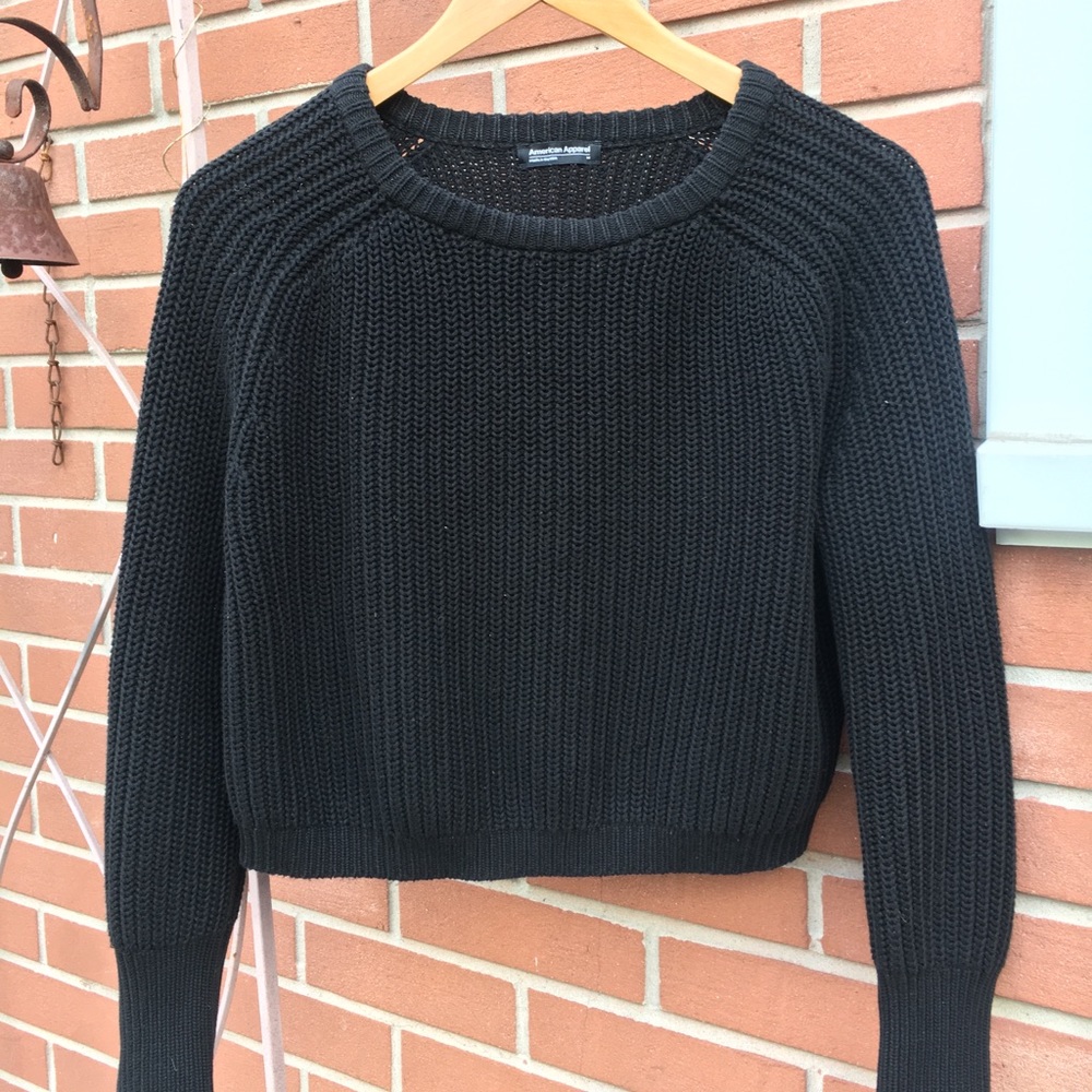 American Apparel Cropped Fisherman Sweater